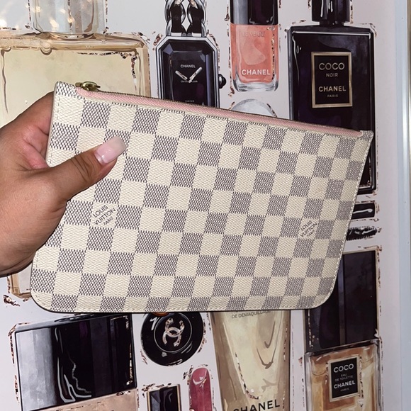 💎FINAL PRICE💎LOUIS VUITTON POCHETTE GM AZUR ROSE BALLERINE - Picture 1 of 10